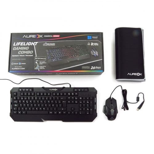 Teclado Y Mouse + Pad Aureox Lifelight Gaming Gc1000