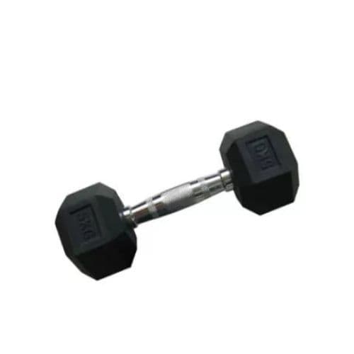 Mancuerna Cromada Hexagonal con Caucho 10Kg x Uni