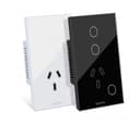 Tomacorriente+tecla Hunnox Smart Tactil 2 Canales Negro thumbnail