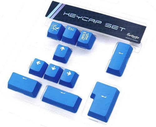 Set 11 Teclas Ducky Blue Pbt Double Shot  Keycap