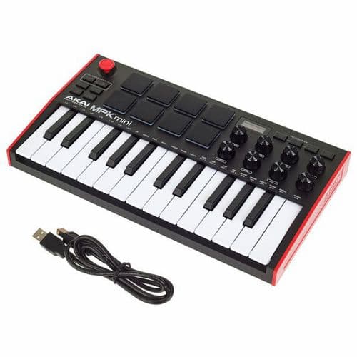 Akai Mpk Mini 25 Teclas Controladora Midi Usb 8 Pad