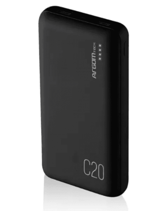 Accesorios Argomtech Cargador De Bateria Externo C20 Alta Capacidad 21./2.0 Black