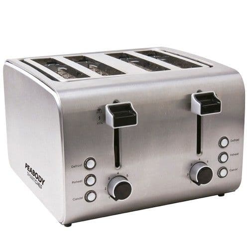 Tostadora Eléctrica 4 Ranuras Peabody PE-T8520