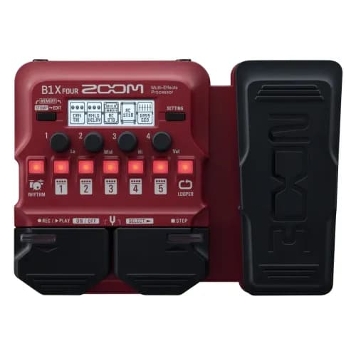 Pedalera Zoom B1x Four Para Bajo 60 efectos Usb Micro B Midi
