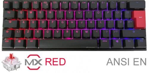Teclado Gamer Ducky Mecha Mini Rgb Cherry Red Rgb Pbt Double Shot 60