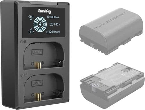 Cargador Smallring con 2 Baterias LP-E6NH