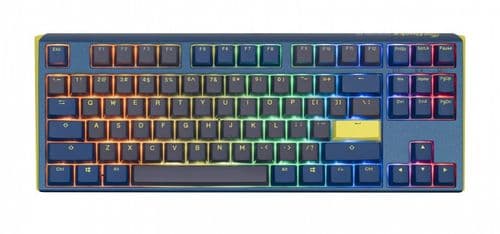 Teclado Mecanico Ducky One 3 Tkl Daybreak Teclas Azules Interruptor Rojo Ingles Pbt Doble Disparo Sin Costuras Caja Superior Azul Caja Inferior Gris C
