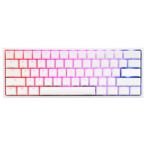 Teclado Gamer Ducky One 2 Mini Pure White Rgb Cherry Brown Rgb Double Shot Pbt Mecanico