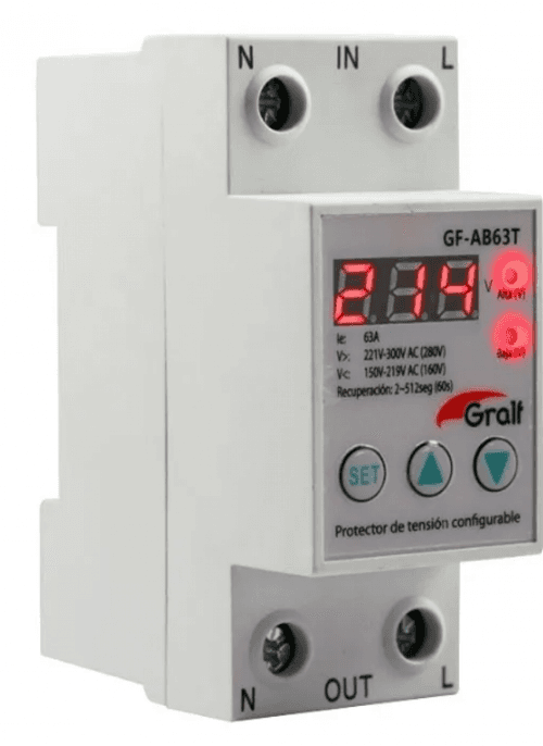 Protector De Tension Con Volt Config. 63a Gf-ab63t Gralf
