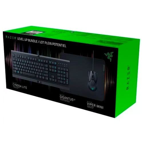 Teclado Combo Razer Level Up Cynosa Lite 100% + Viper Mini + Gigantus V2